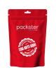 Embalagem saco stand up pouch Packster na cor vermelha - personalizável